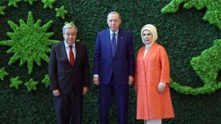 Emine Erdo�an'dan Guterres'e verilen �d�le ili�kin videolu payla��m