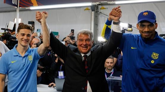 Barcelona'da seçim sonucu belli oldu! Laporta yeniden başkan