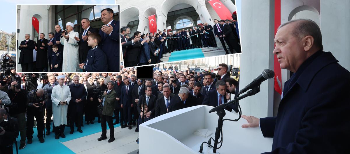 Hac� �brahim Demir Camisi a��ld�... Ba�kan Erdo�an: De�erlerimize sahip ��kmaya devam edece�iz