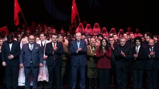 Cumhurba�kan� Erdo�an, '��heda 1915' tiyatro g�sterimini izledi