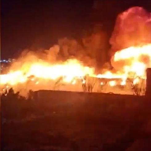 Erbil'de �HA'n�n isabet etti�i b�lgede b�y�k yang�n