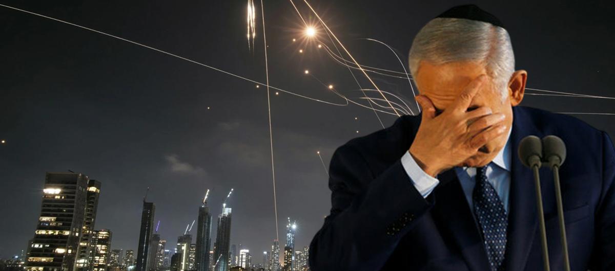 Netanyahu, f�ze ya�murunun alt�nda kald�: �ran, �srail'i o esnada yo�un misillemeye tuttu