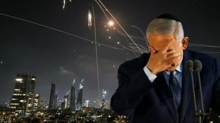 Netanyahu, f�ze ya�murunun alt�nda kald�: �ran, �srail'i o esnada yo�un misillemeye tuttu