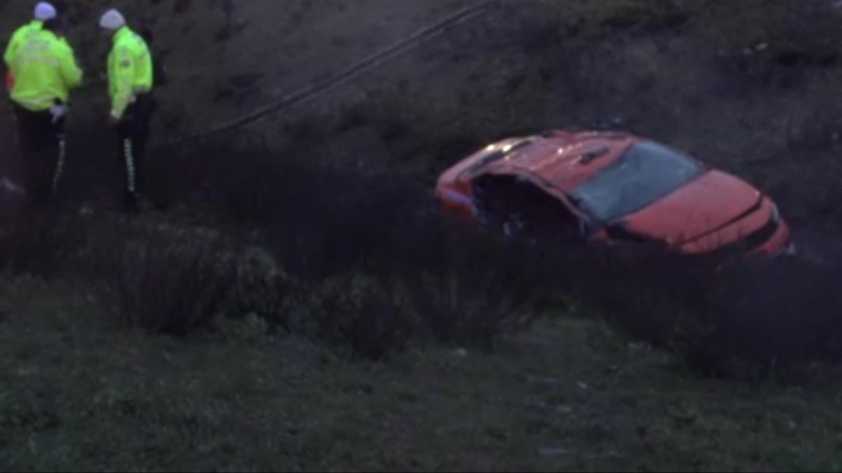 �stanbul'da taksi su kanal�na u�tu