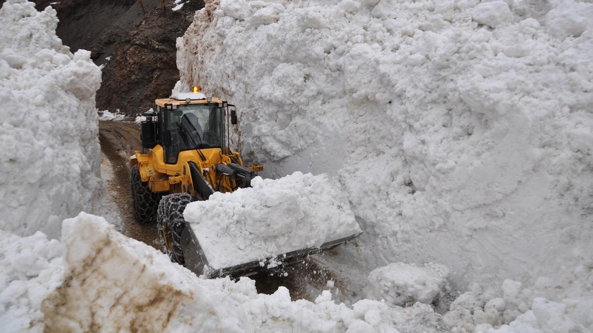 Bitlis'te bir köye çığ düştü: Metrelerce karlı yolda çalışma başlatıldı
