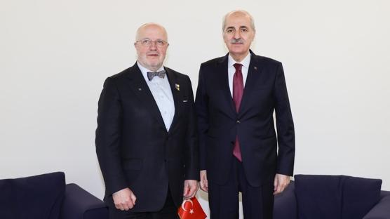 TBMM Başkanı Kurtulmuş, Litvanya Meclis Başkanı Olekas ile Zagreb'de görüştü