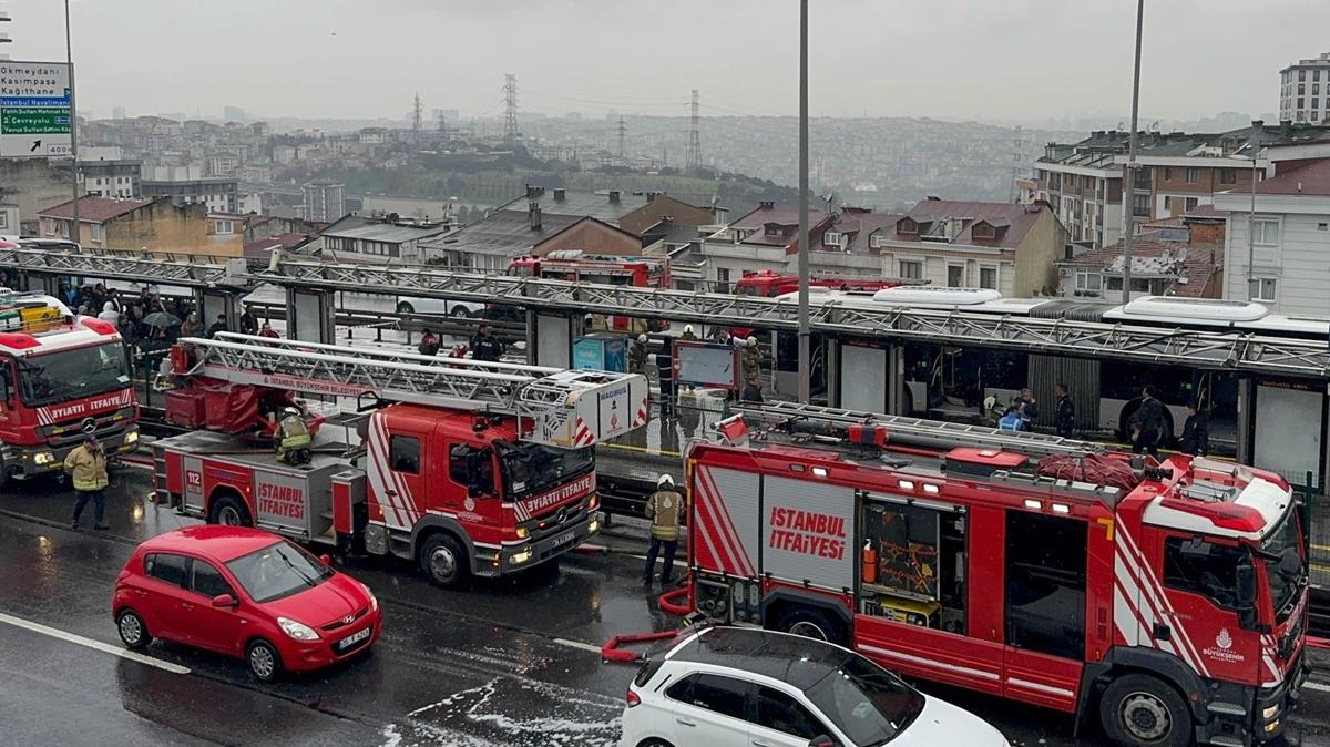 Metrob�s yang�n� y�rekleri a�za getirdi: Facian�n e�i�inden d�n�ld�