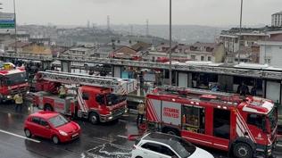 Metrob�s yang�n� y�rekleri a�za getirdi: Facian�n e�i�inden d�n�ld�