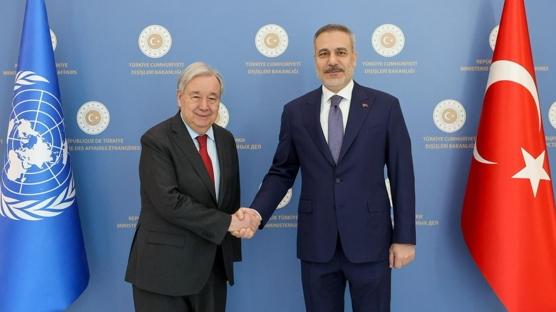 Bakan Fidan'dan bar�� diplomasisi... BM Genel Sekreteri Guterres ile g�r��t�