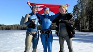 Birg�l Erken'den buz alt�nda tarihi ba�ar�: 141 metreyle d�nya rekoru