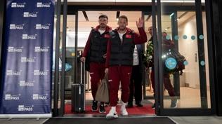 A Milli Futbol Tak�m� �stanbul'a geldi