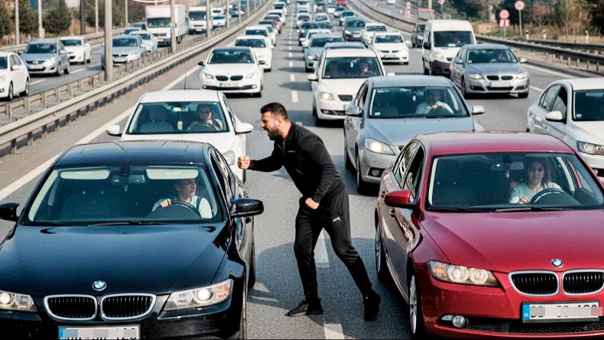 Kayseri'de ara�tan inen trafik magandalar�na ceza ya�d�