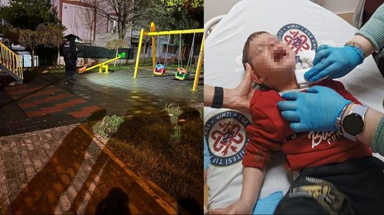 Parkta korkun� olay: 2 ya��ndaki �ocu�u bo�az�ndan yaralad�