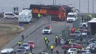 Galatasaray kafilesi derbi için Papara Park'ta