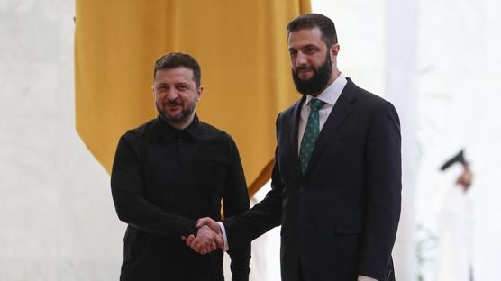 Devrimden sonra ilk ziyaret... Zelenski, Suriye'de Şara ile görüştü