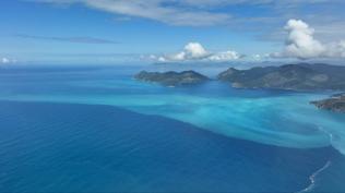 Fethiye'de ya��� sonras� �l�deniz turkuaza b�r�nd�: E�siz manzara havadan g�r�nt�lendi