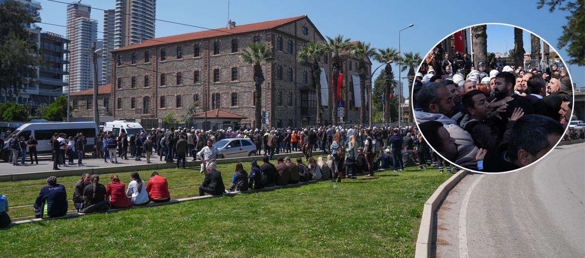 �zmir'deki bina tahliyesinde CHP iki y�zl�l���: Pe�ke� belgelerine imzalar at�l�rken neredeydiniz?