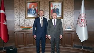 TFF Ba�kan� Hac�osmano�lu'ndan Bakan Bak'a ziyaret