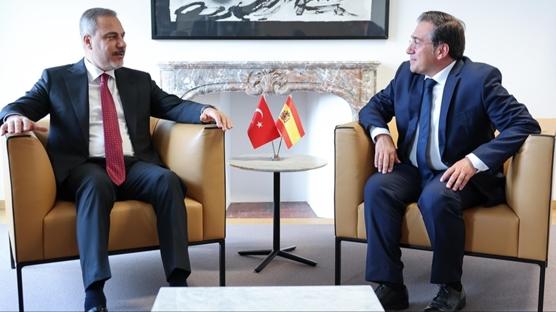 B�lgedeki geli�meler masada! Bakan Fidan, �spanyol mevkida�� ile g�r��t�