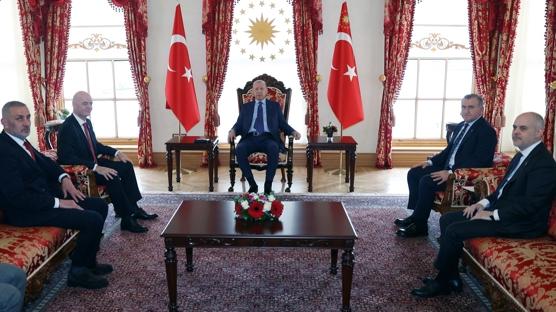 Cumhurba�kan� Erdo�an, Infantino'yu kabul etti