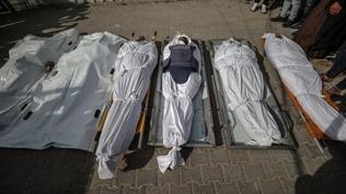 Katil �srail'den Gazze'de polis merkezine hava sald�r�s�: 6 �ehit