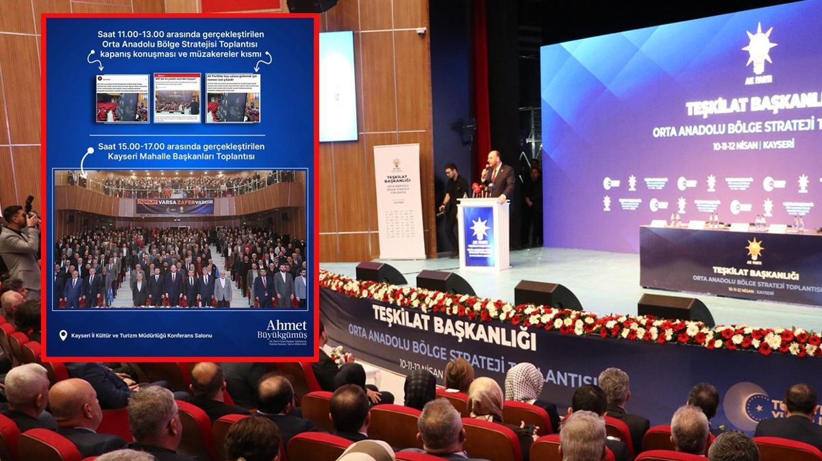 AK Parti'den 'Kayseri'de salonun yar�s� bo� kald�' iddialar�na cevap: Trajikomik bir alg� �al��mas�