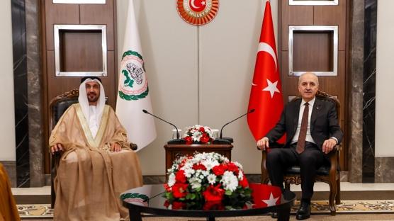 TBMM Ba�kan� Kurtulmu�, Alyammahi ile g�r��t�: T�rkiye ola�an�st� bir gayret ortaya koydu