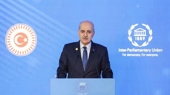 TBMM Ba�kan� Kurtulmu�'tan soyk�r�m vurgusu: �nsanl�k su�lar�n�n faturas�n� Gazzeli kad�nlar ve �ocuklar �d�yor