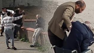 Yaşlı babasına sesini yükseltti, çevredekiler sessiz kalamadı