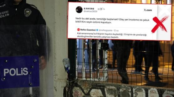 'Kahramanmara�'ta delil karartma' dezenformasyonu