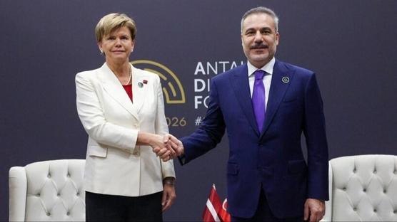 Antalya Diplomasi Forumu... Bakan Fidan, Letonyal� mevkida�� Braze ile g�r��t�