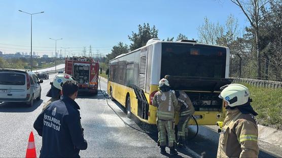 �ETT otob�s� alevlere teslim oldu