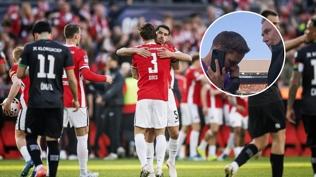 Hakem ma� ortas�nda telefona sar�ld�! Kupa finalinde �a��rtan an