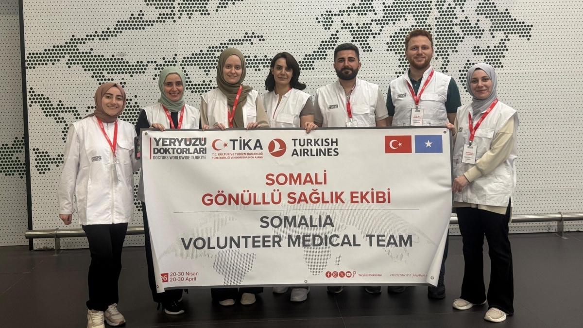 Yery�z� Doktorlar� g�n�ll� sa�l�k ekibi Somali'ye gitti