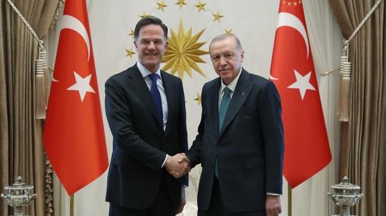 Cumhurba�kan� Erdo�an, Rutte'yi kabul etti