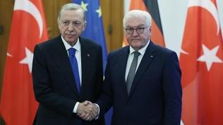 Cumhurba�kan� Erdo�an, Almanya Cumhurba�kan� Steinmeier ile g�r��t�