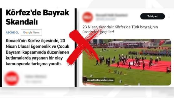 'T�rk bayra��na sayg�s�zl�k' yalan� ��r�t�ld�