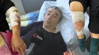 8 k�pe�in aras�nda kalan kad�n �l�mden d�nd�