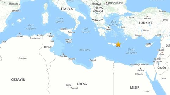 Girit Adas�'nda 5,9 b�y�kl���nde deprem
