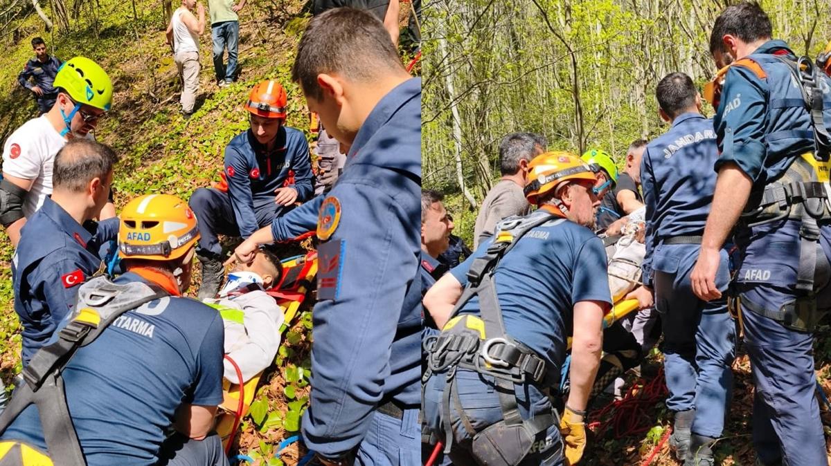 Samsun'da kayal�klardan d��en ki�i yaraland�