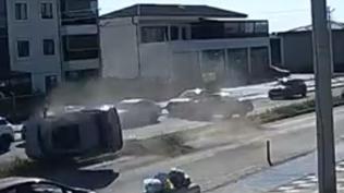 �orlu'da korkun� kaza! 25 metre takla att�