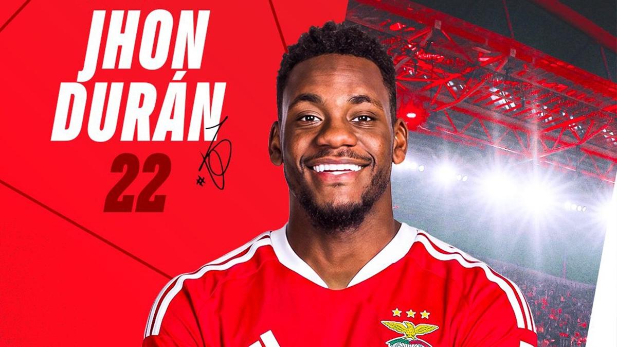 Benfica, Jhon Duran transferini resmen a��klad�!