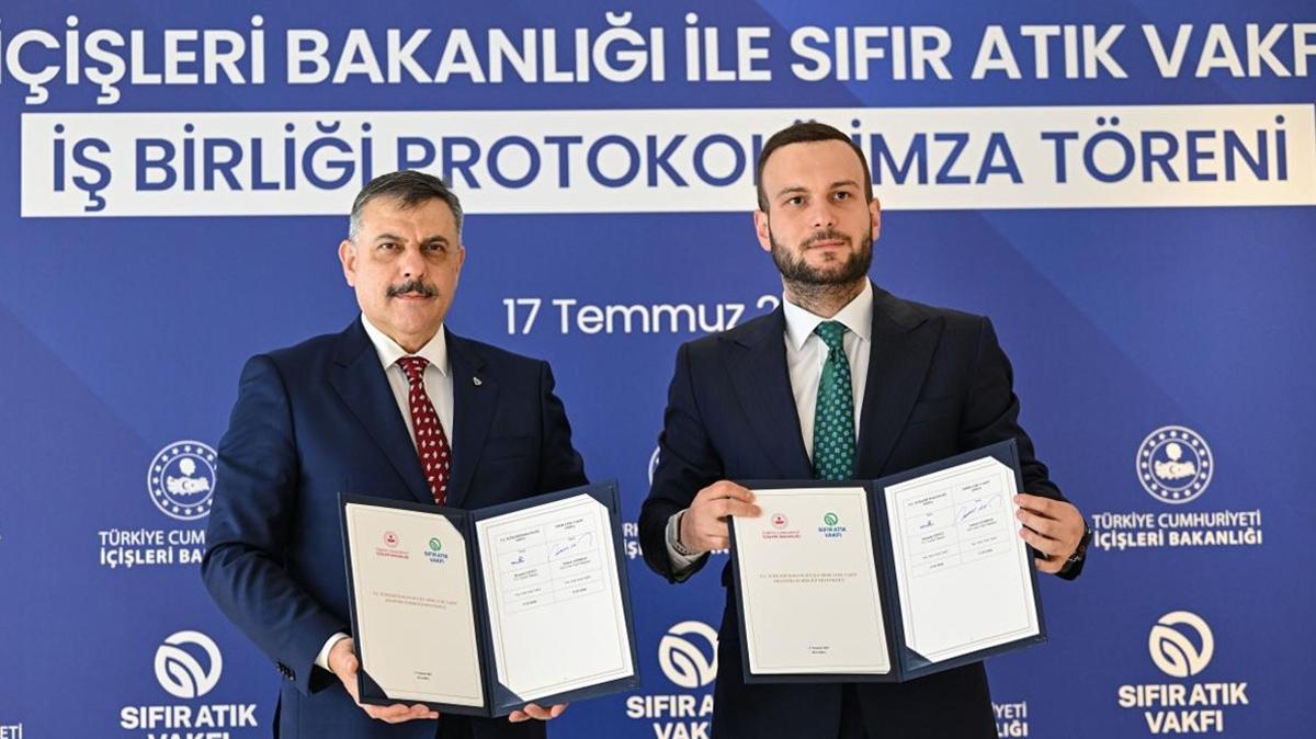 İçişleri Bakanlığı ile Sıfır Atık Vakfı Arasında iş birliği protokolü imzalandı
