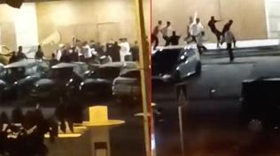 İki grup arasındaki tartışma meydan savaşına döndü