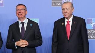 Cumhurbaşkanı Erdoğan, Letonya Cumhurbaşkanı Rinkevics ile görüştü