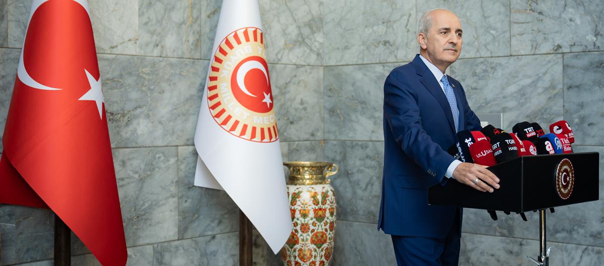 Ter�rs�z T�rkiye hedefi... TBMM Ba�kan� Kurtulmu�: S�re� yasas� ge�ici ve m�stakil yasa olacak