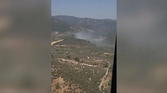 İzmir'de orman yangını! Ekipler havadan ve karadan müdahale ediyor