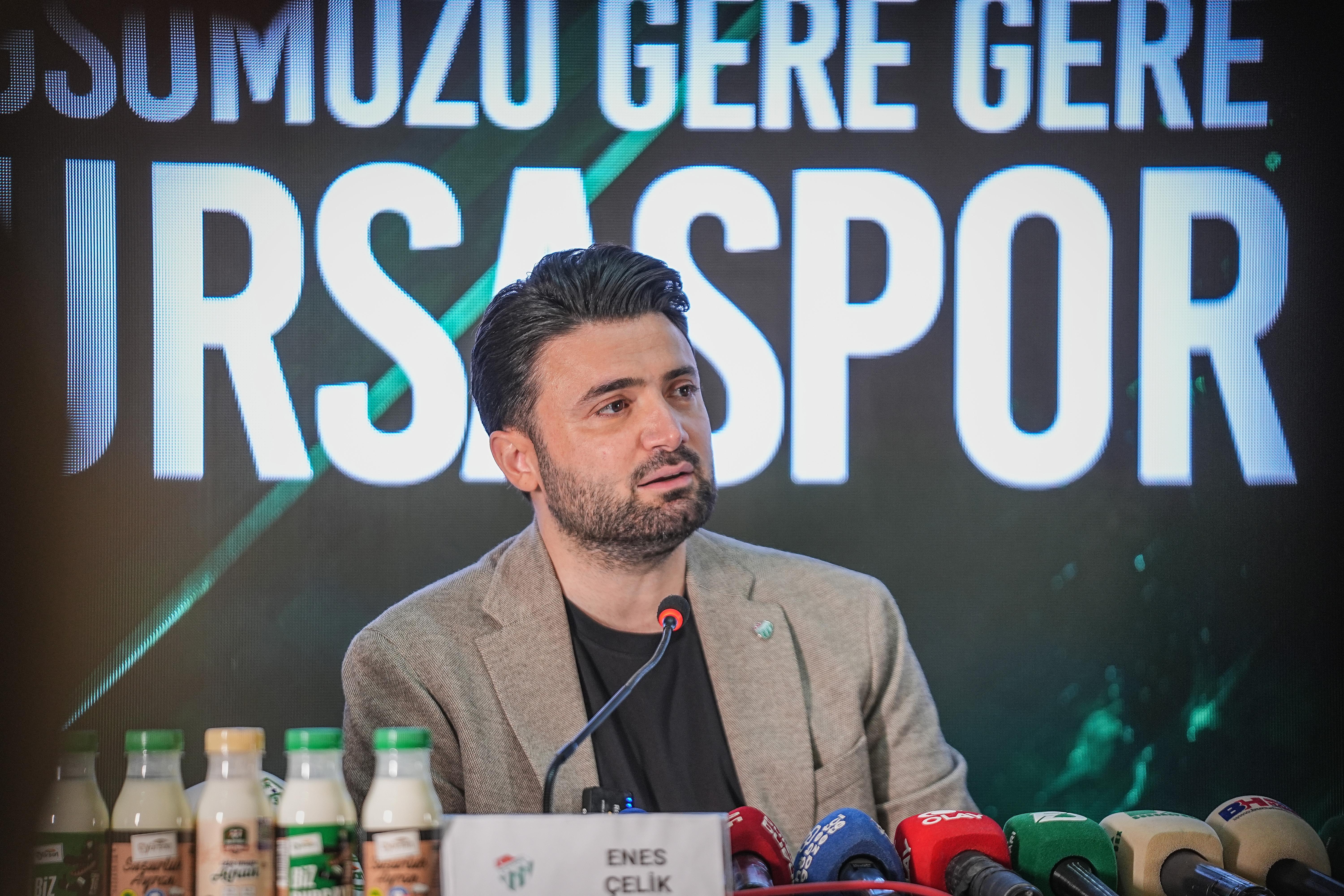 Bursaspor Başkanı Enes Çelik'ten hakem ve VAR tepkisi