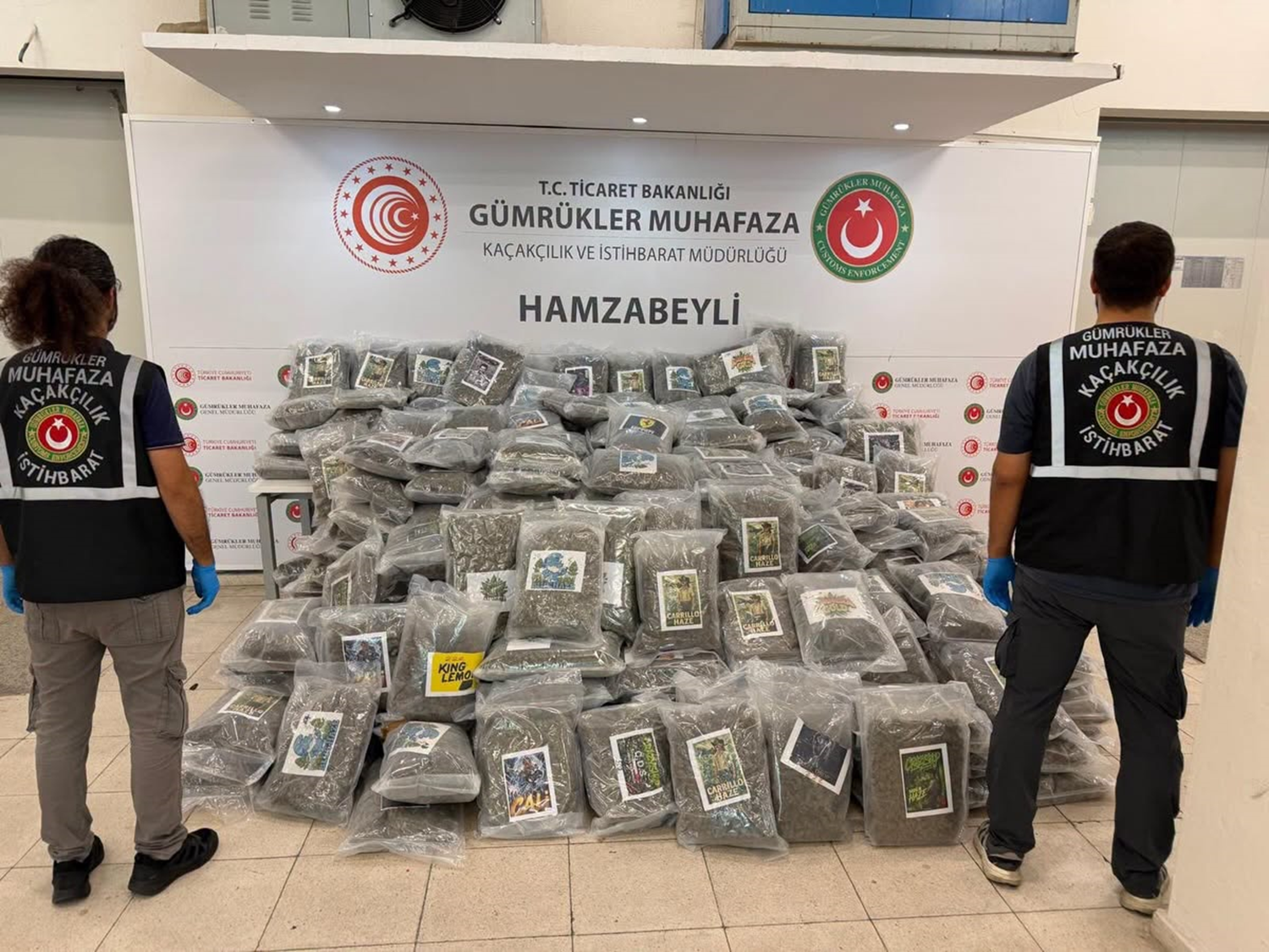 Tırda yaklaşık 288 kilogram esrar ele geçirildi