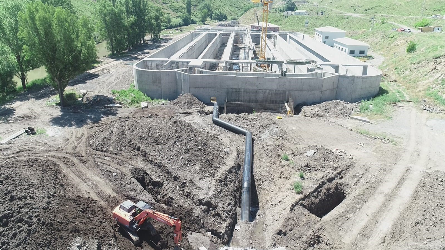 Kars çayı için tarihi proje! Arıtma tesisinde çalışmalar yüzde 53'e ulaştı